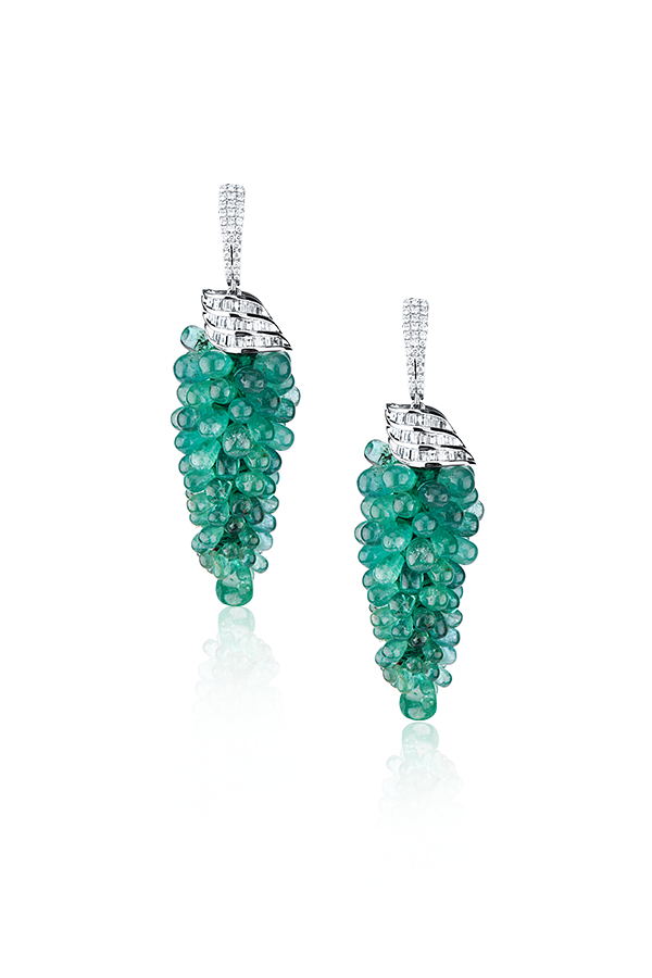 Emerald Briolette Earring