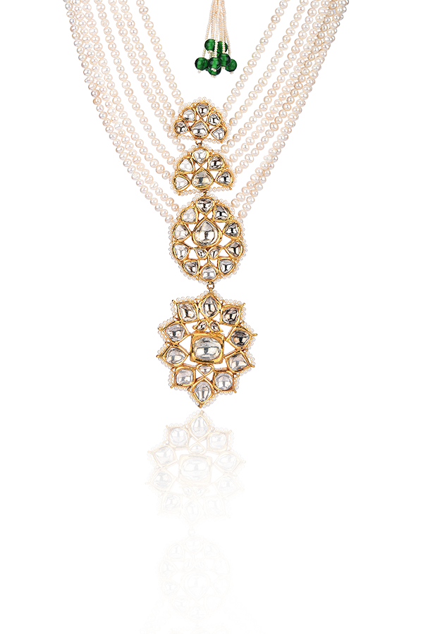 Polki Pearl Prism Necklace